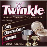 Kit de limpieza de latón y cobre Twinkle con esponja