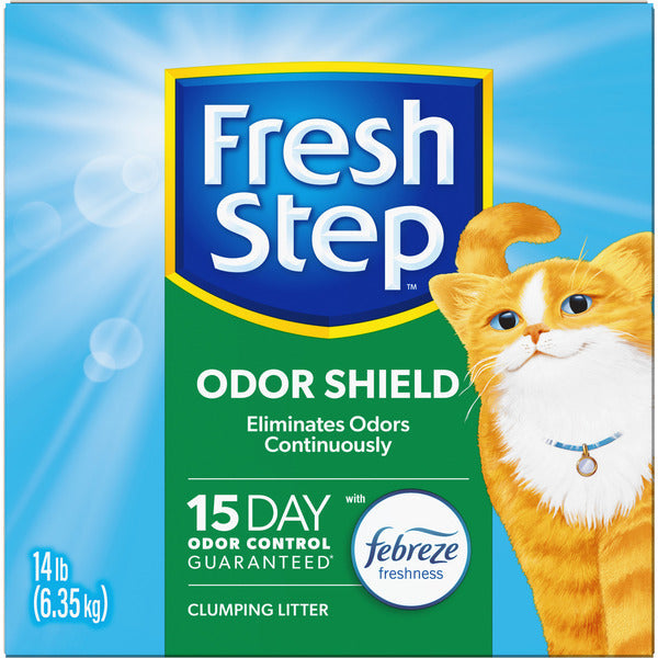 Fresh Step Odor Shield Clumping Cat Litter with Febreze Freshness