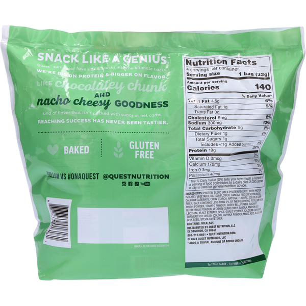 Chips protéinés au goût salsa verde de style tortilla cuites au four Quest