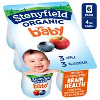 Yaourt entier Stonyfield Organic YoBaby Pomme/Myrtille