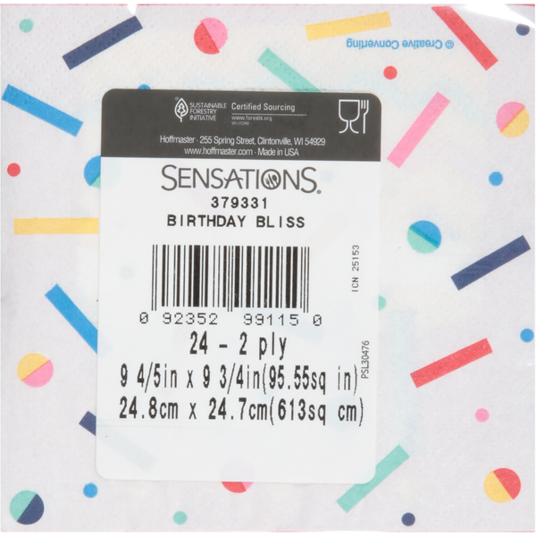 Servilleta de 2 capas y 2 caras Sensations Birthday Bliss