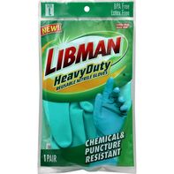 Gants en nitrile lourds Libman - Réutilisables et résistants aux produits chimiques