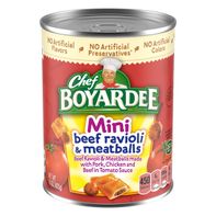 Chef Boyardee Mini Beef Ravioli y Albóndigas