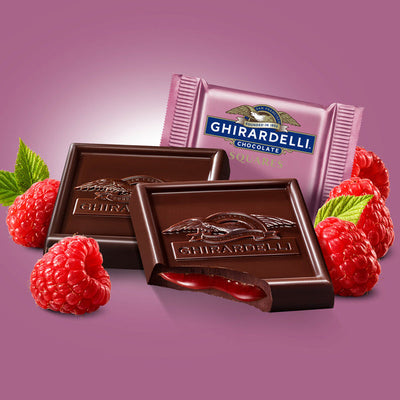 Ghirardelli Dark Chocolate Raspberry Squares