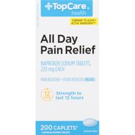 TopCare All Day Pain Relief Caplets, 220 mg