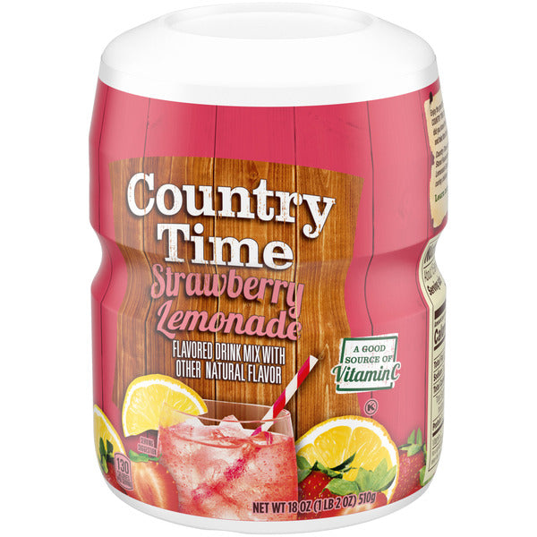 Mezcla de Bebida en Polvo de Limón y Fresa Country Time