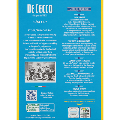 De Cecco Zita Cut Pasta, No. 118 - Premium Quality