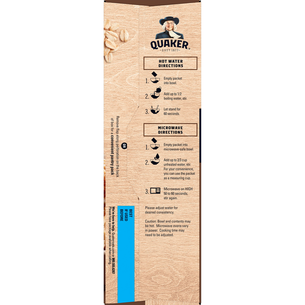 Quaker Fiber Instant Oatmeal Érable et Sucre Brun