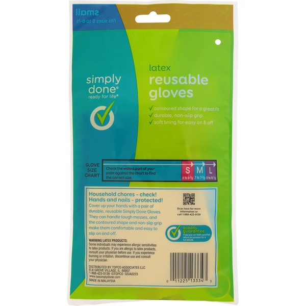 Guantes de látex pequeños para el hogar Simply Done