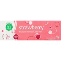 Soda de Fresa Food Club, Sin Cafeína, Paquete de 12