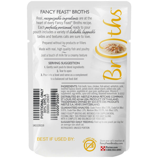Purina Fancy Feast Lickable Wet Cat Food Broth Topper