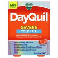 Vicks Dayquil Soulagement du Rhume, de la Grippe et de la Congestion