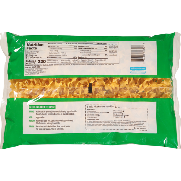 Nouilles aux œufs larges enrichies Food Club