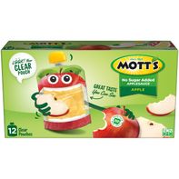 Mott's Unsweetened Applesauce Pouches - Apple Flavor
