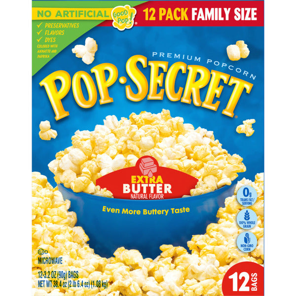 Palomitas de Maíz Pop Secret Extra Mantequilla para Microondas