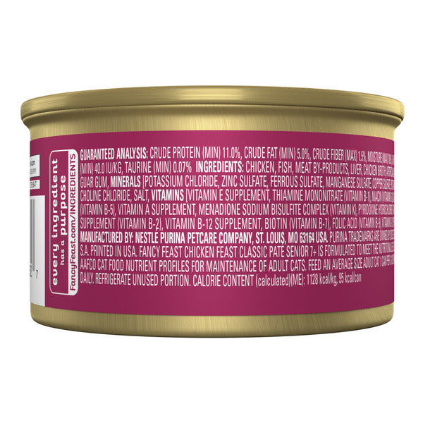Purina Fancy Feast Pate Húmeda para Gatos Mayores de Alto Contenido Proteico