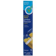 Simply Done Double Zipper Jumbo Freezer Bags
