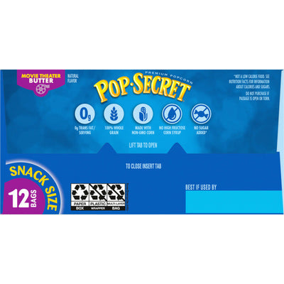 Palomitas de Maíz con Mantequilla de Cine Pop Secret para Microondas