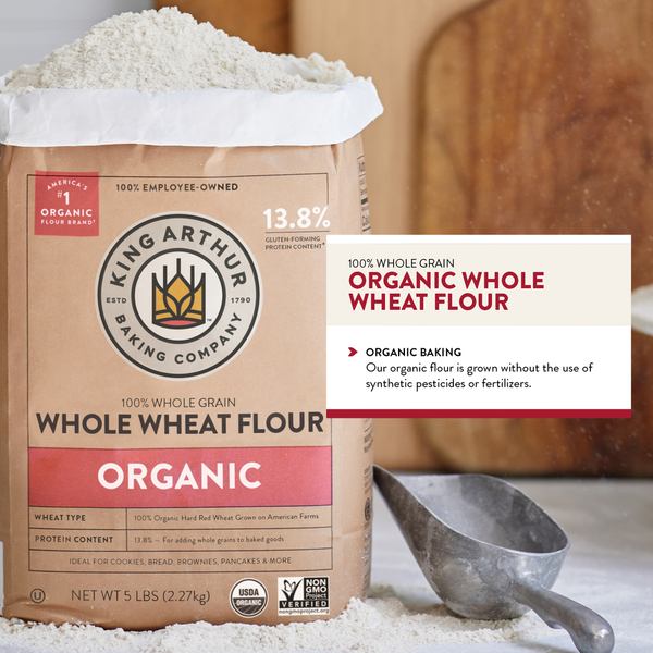 King Arthur 100% Organic Whole Wheat Flour - Premium Quality
