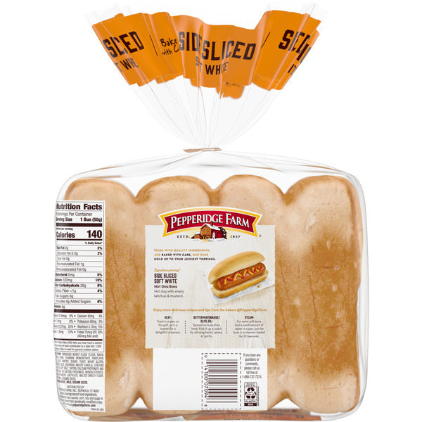 Pepperidge Farm Bakery Classics Side Sliced Hot Dog Buns