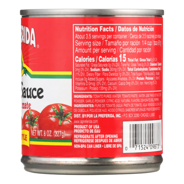 La Preferida Salsa de Tomate Estilo Español