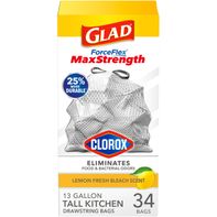 Bolsas de Basura de Cocina Glad ForceFlex MaxStrength con Cierre de Cuerda