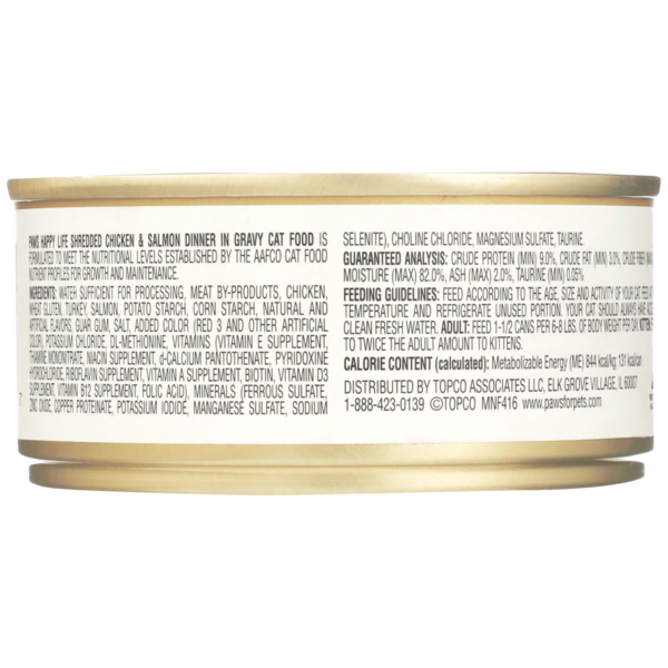 Paws Happy Life Chicken & Salmon Dinner in Gravy Cat Food