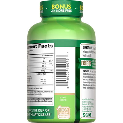 Suplementos de Aceite de Pescado en Gelatina de Nature's Truth con Sabor a Limón
