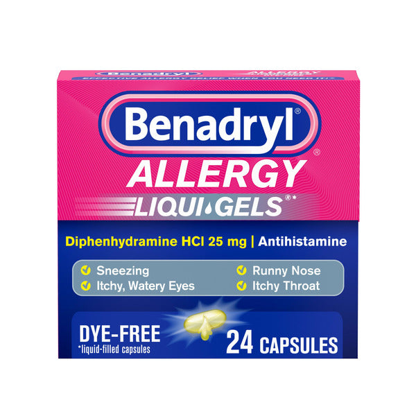 Benadryl Liqui-Gels Alivio de Alergias - 24 Contenido