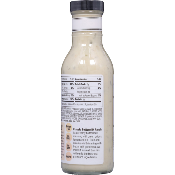 Aderezo Ranch Clásico de Suero de Leche Estilo Casero BRIANNAS