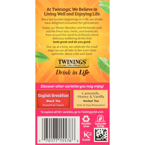 Sachets de thé noir Twinings English Afternoon