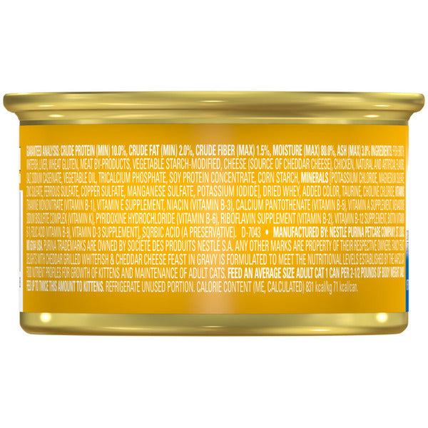 Purina Fancy Feast Gravy Nourriture Humide pour Chats - Poisson Blanc Grillé & Fromage Cheddar