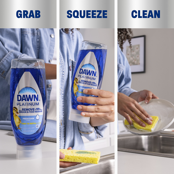 Jabón para platos Dawn Platinum EZ Squeeze - Lluvia fresca