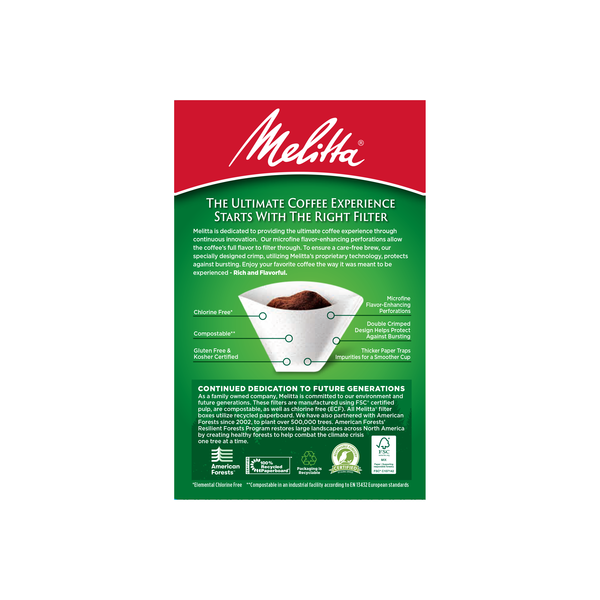 Papel Filtro en Cono Melitta #2 - Blanco