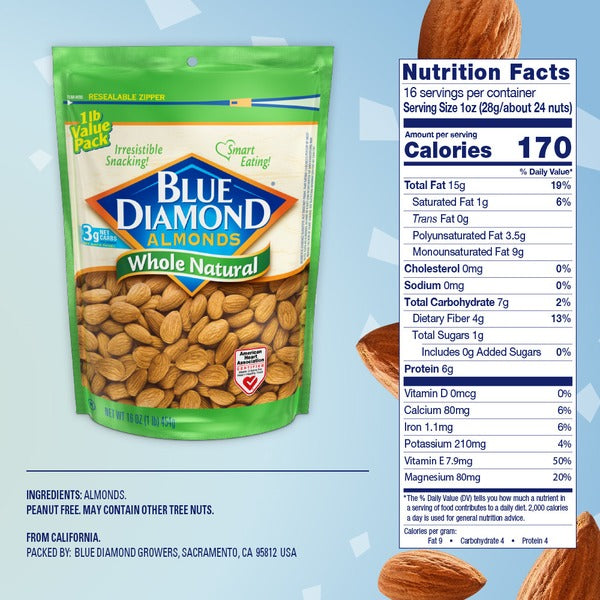 Almendras Naturales Enteras Blue Diamond - Calidad Premium