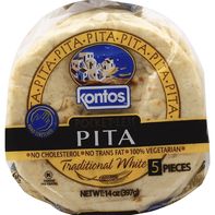 Pita blanche traditionnelle sans poche Kontos