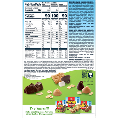Paquete Variado de Barras de Granola Quaker Chewy