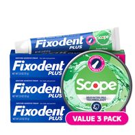 Fixodent Plus Scope Adhesivo para Dentaduras