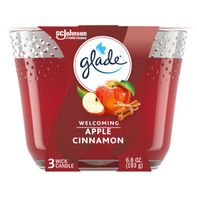 Vela Aromática Glade de 3 Mechas - Manzana y Canela