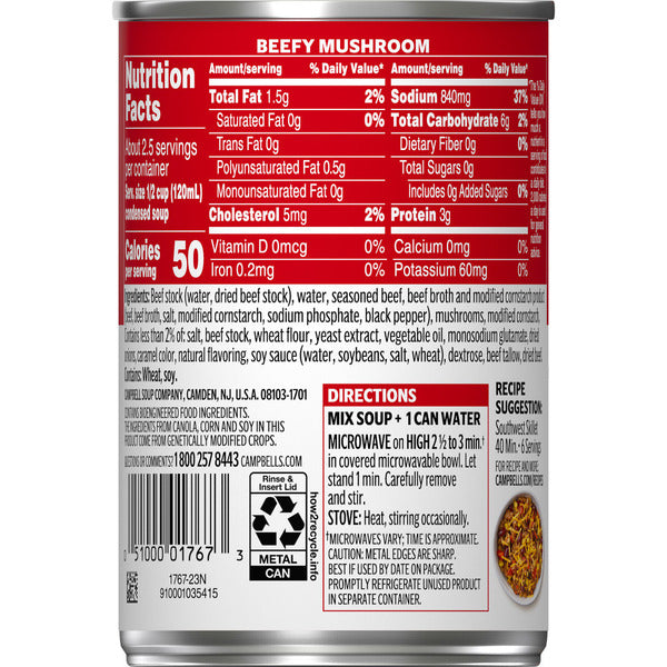 Soupe de champignons au bœuf Campbell's