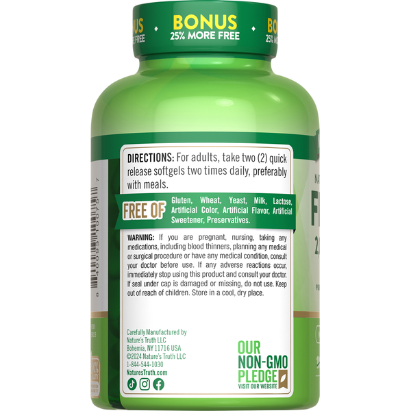 Nature's Truth Fish Oil Softgels with Lemon Flavor