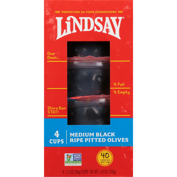 Aceitunas Negras Medianas Lindsay Sin Hueso