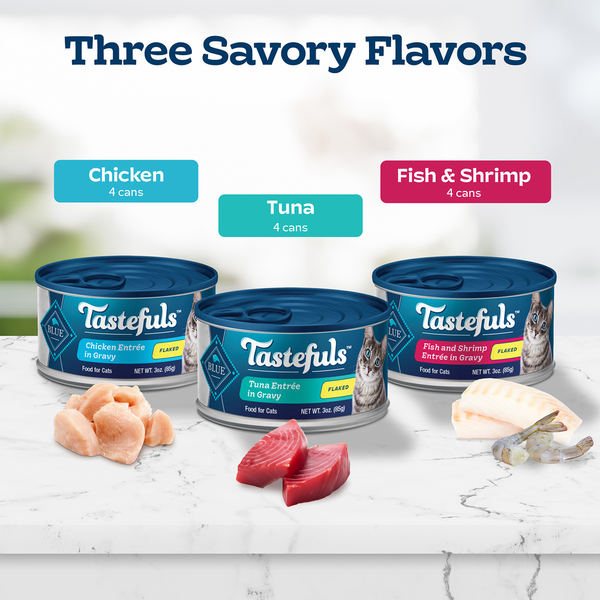 Paquete de Comida Húmeda para Gatos Blue Buffalo Tastefuls Natural Flaked