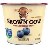 Yaourt au lait entier avec crème Brown Cow - Myrtille