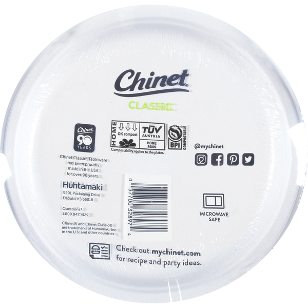 Platos de Cena Compostables Clásicos Chinet
