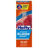 Bolsas deslizantes Hefty, congelador, cuarto