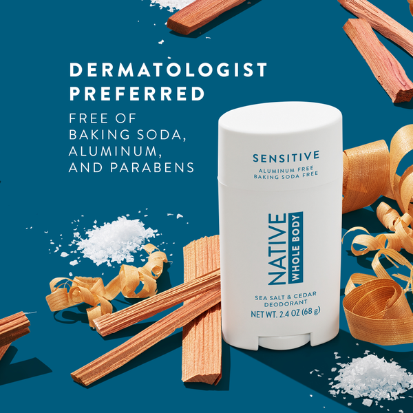 Déodorant doux pour tout le corps Native Sea Salt & Cedar
