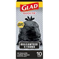 Glad Quick Tie Outdoor Trash Bags