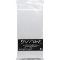 Cubierta de Mesa de Plástico Sensations con Forro en Blanco