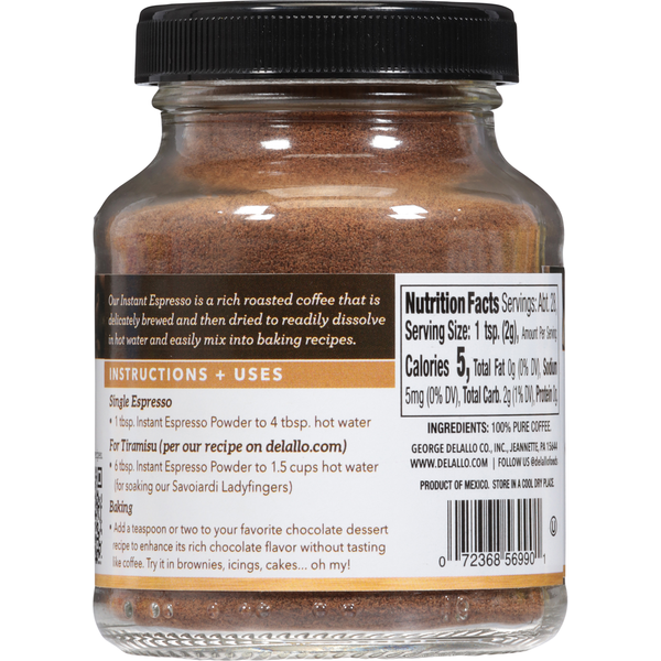Poudre d'Espresso Instantanée DeLallo